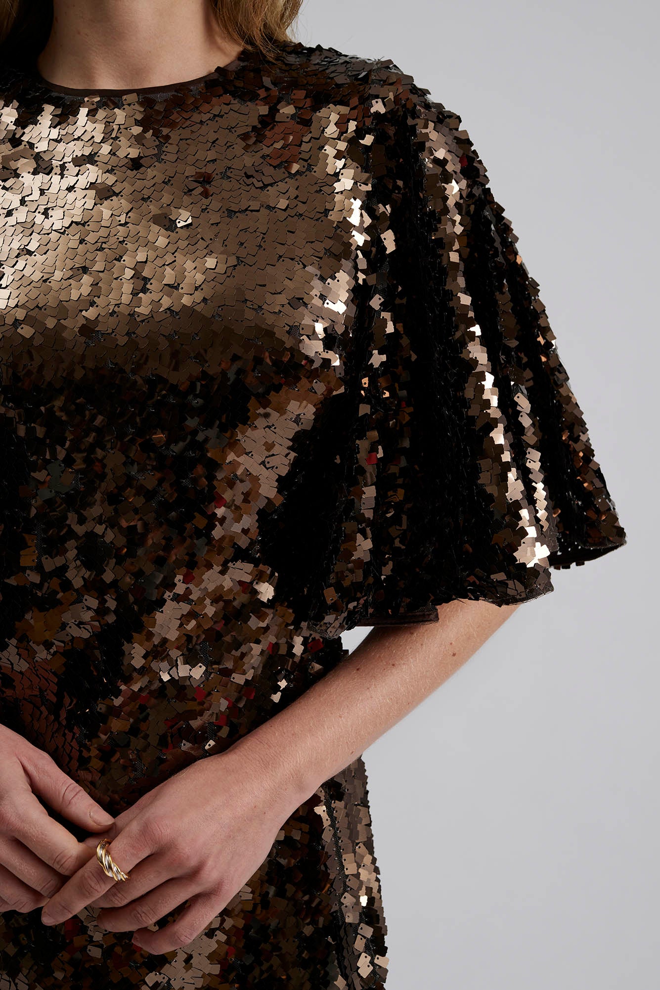 yvette sequin dress Yvette Sequin Feather Trim Mini Dress