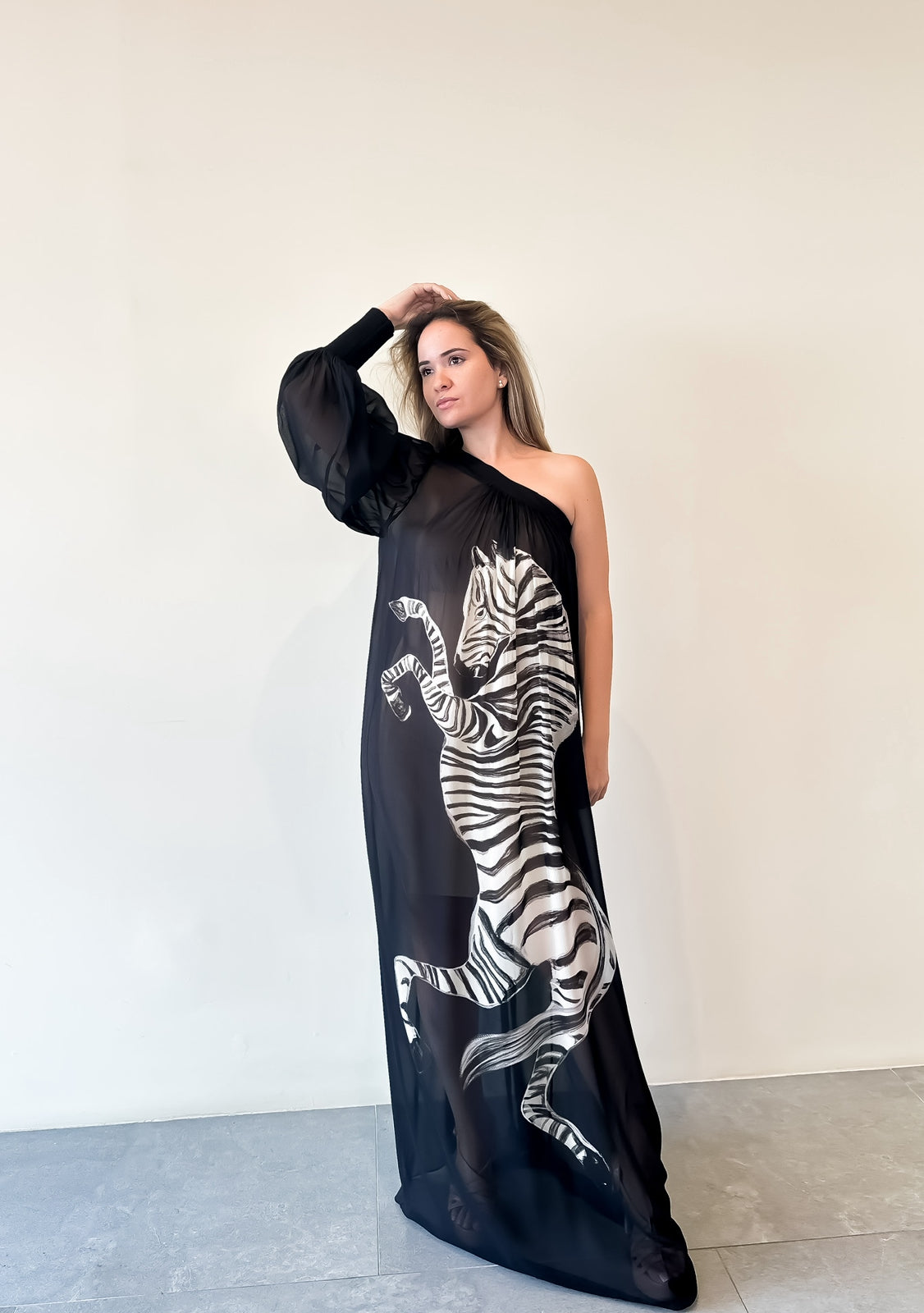 ONE SHOULDER DRESS BLACK