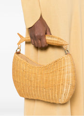 LUISA FISH WICKER TOTE BAG